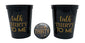 Talk Thirty to Me 30th Birthday Party Cups and 1"Talk Thirty to Me" Button, Set of 12, 16oz Black and Gold 30th Birthday Stadium Cups, Perfect for Birthday Parties, Birthday Decorations!