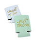 Drunk In Love and Just Drunk Bachelorette Party Can Coolers, Set of 12 White and Mint Green Beer Can Coolies, Perfect Bachelorette Party Decorations and Brides Maid Gifts (Mint Green)