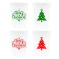 Christmas Party Cups - Merry Christmas, Frosted Cups, 12oz - Set of 12, 6 green and 6 red