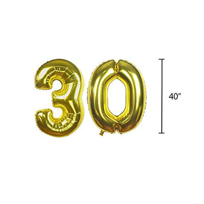 30th Birthday Decorations, Birthday Balloons 30th Birthday, Black and Gold Dirty Thirty Balloon Set, Perfect 30th Birthday Supplies for Men and Women