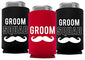 Your Dream Party Shop Groom and Grooms Squad Bachelor Party Can Coolers, Set of 12 Red and Black Beer Can Coolies, Perfect Bachelor Party Decorations and as Grooms Men Gifts