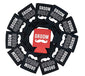 Your Dream Party Shop Groom and Grooms Squad Bachelor Party Can Coolers, Set of 12 Red and Black Beer Can Coolies, Perfect Bachelor Party Decorations and as Grooms Men Gifts