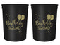 Birthday Squad Party Cups, Set of 12, 16oz White and Gold Birthday Stadium Cups, Perfect for Birthday Parties, Birthday Decorations, All Birthday Events!